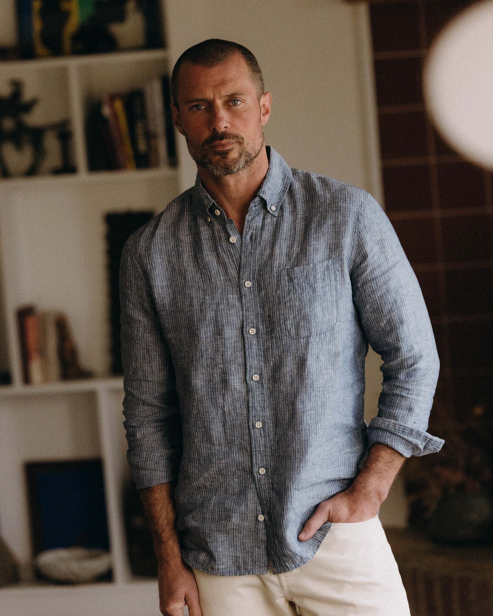 The Jack - Sky Stripe Linen