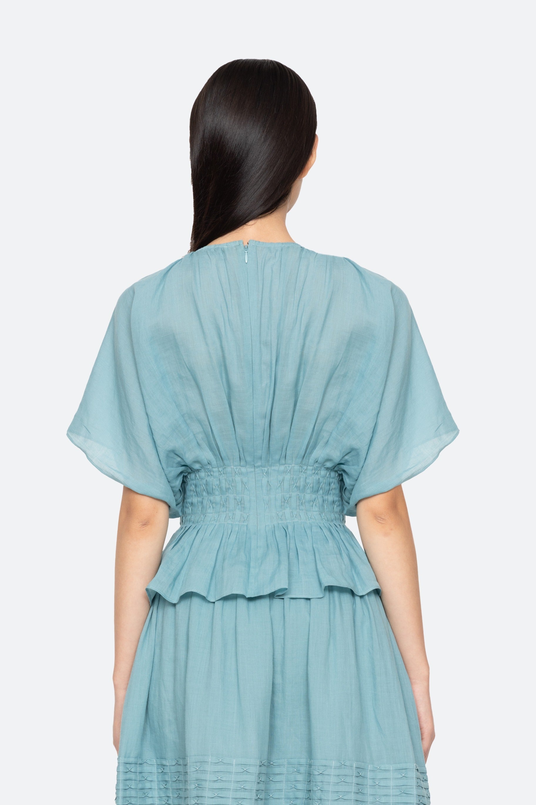 Violet Ramie Top - Blue