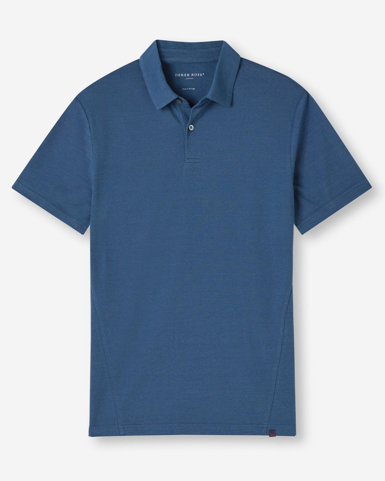 Ramsay Pique Cotton Lyocell Polo - Denim