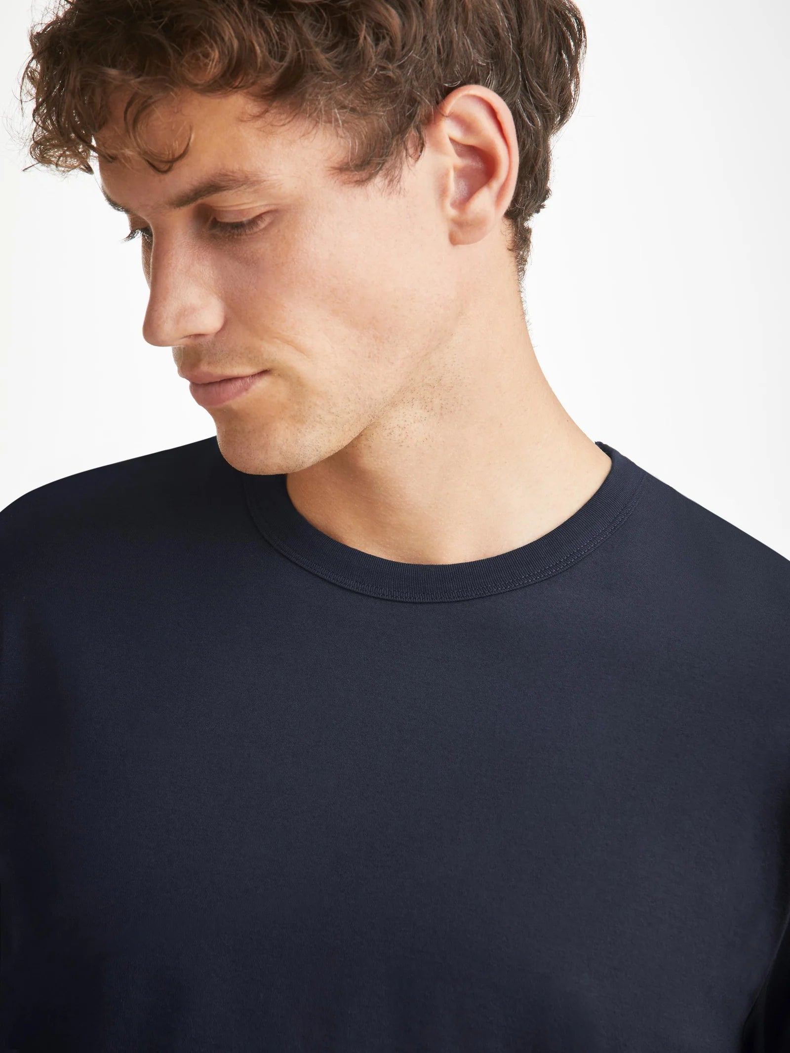 Barny Pima Cotton T-Shirt - Navy