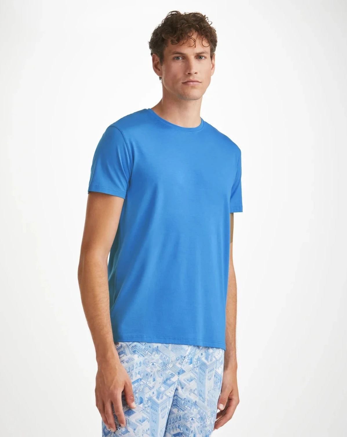 Basel Micro Modal Stretch T-Shirt - Azure Blue