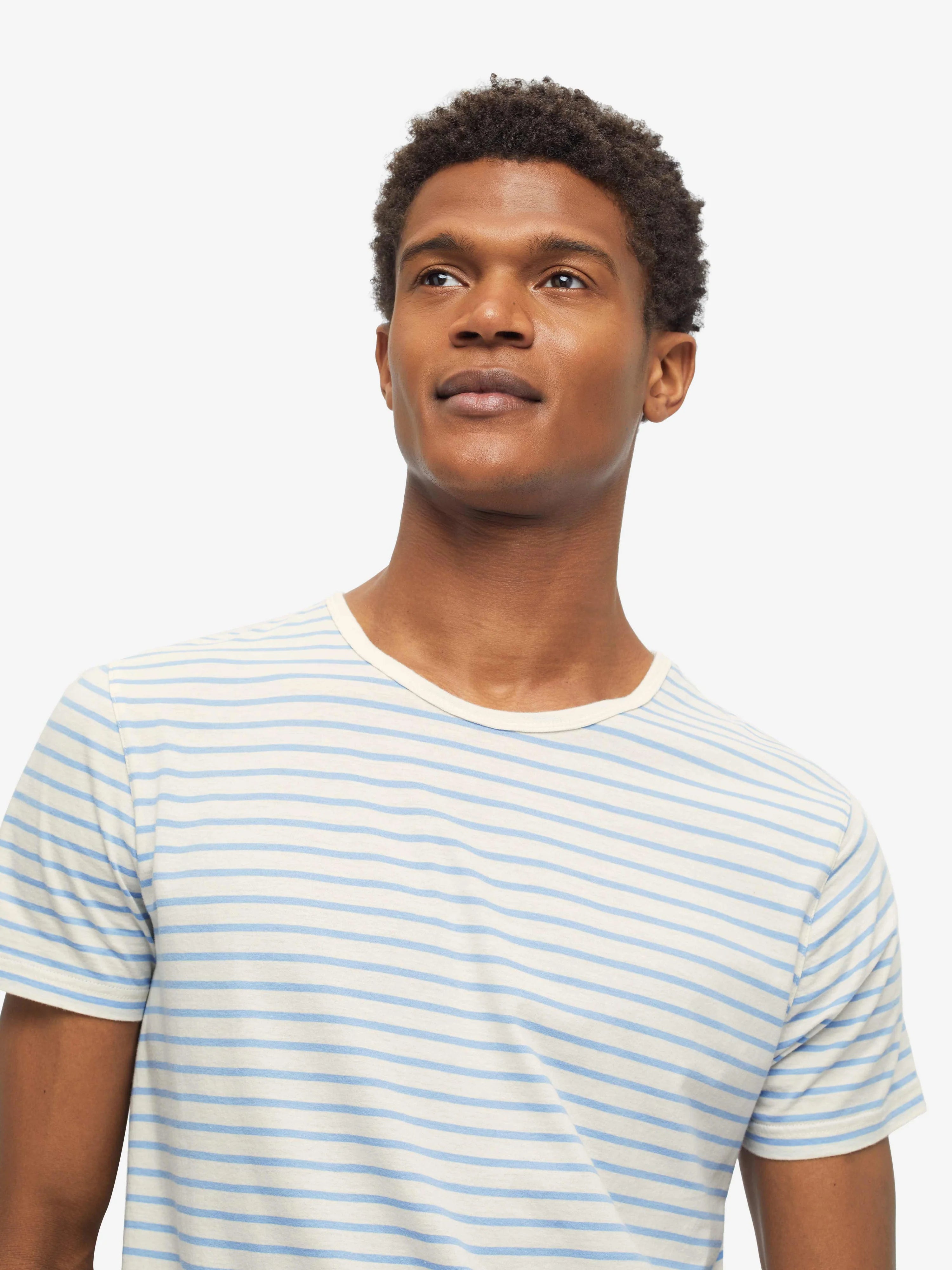 Ryder 2 Pima Cotton - White and Blue Striped
