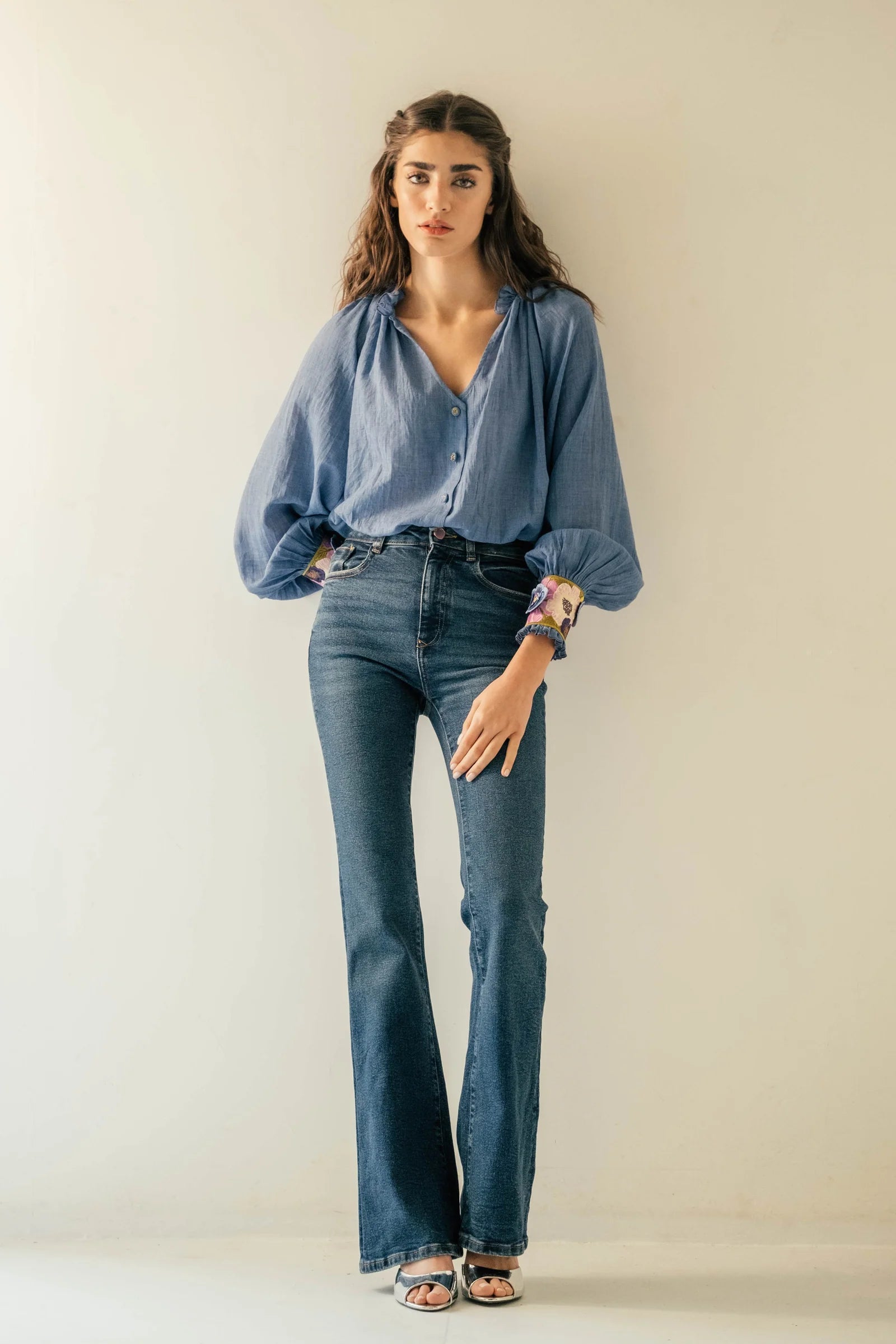 Pansy Blouse - Cobalt Blue