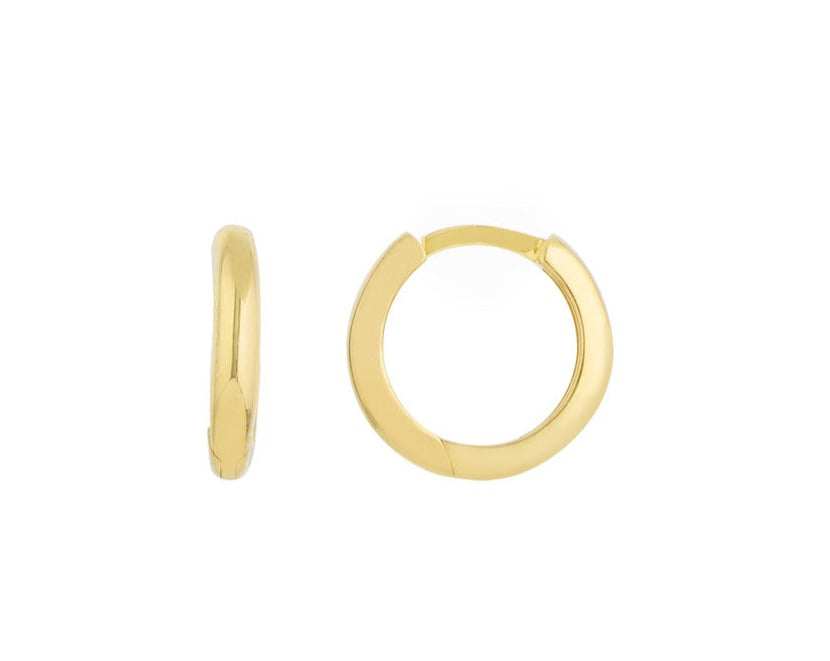 Solid Gold Huggies - Pair