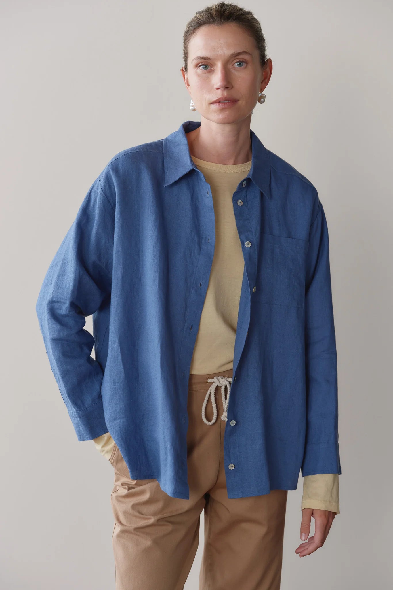 The Linen Relaxed Shirt - Lapis