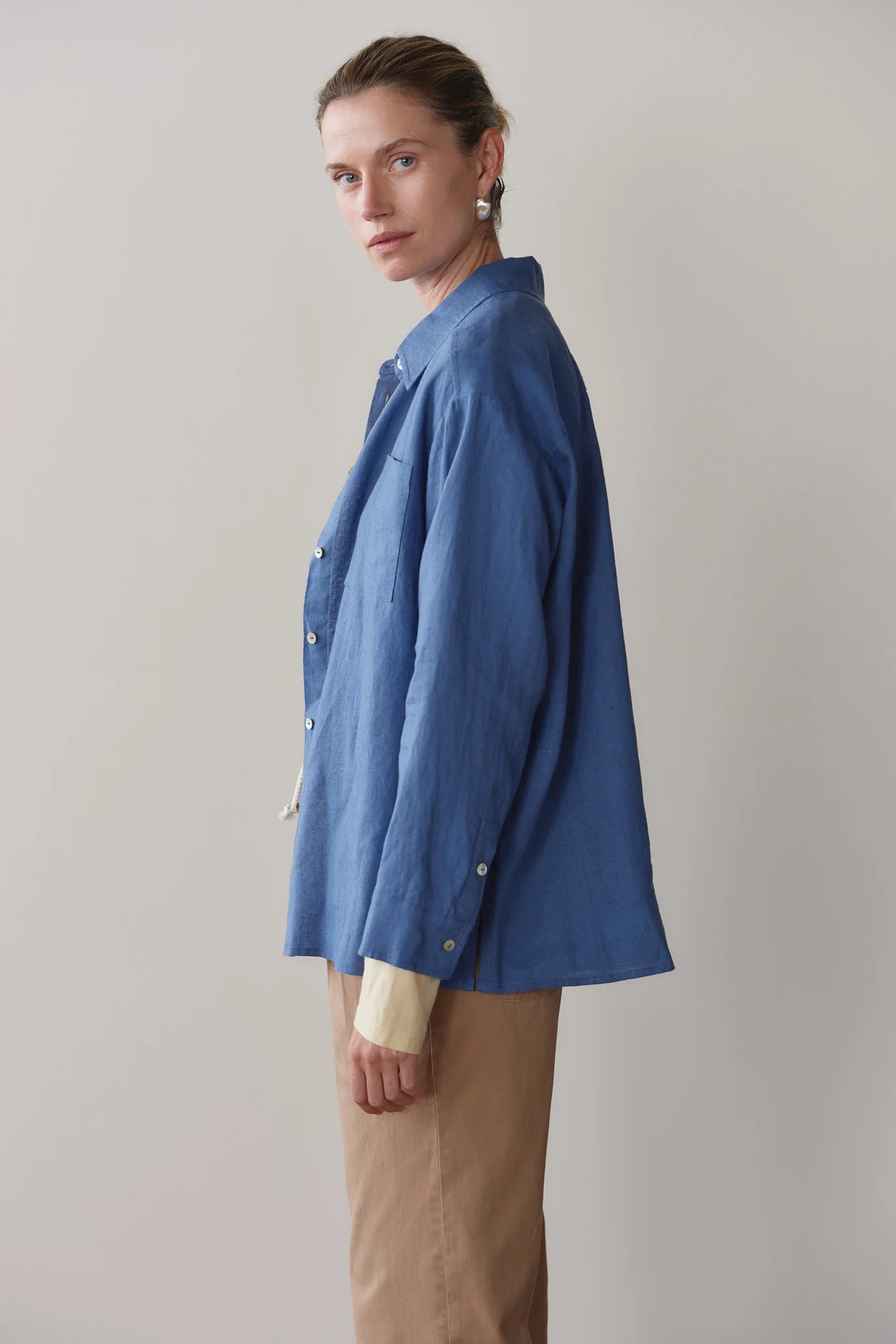 The Linen Relaxed Shirt - Lapis