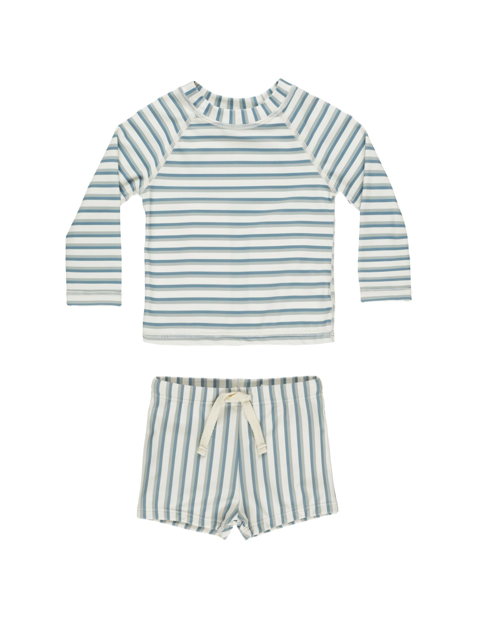 Rashguard Boy Set - Seafoam Stripe