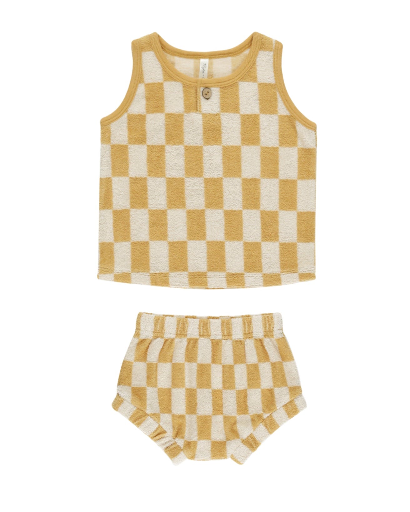 Baby Tank Set - Marigold Check