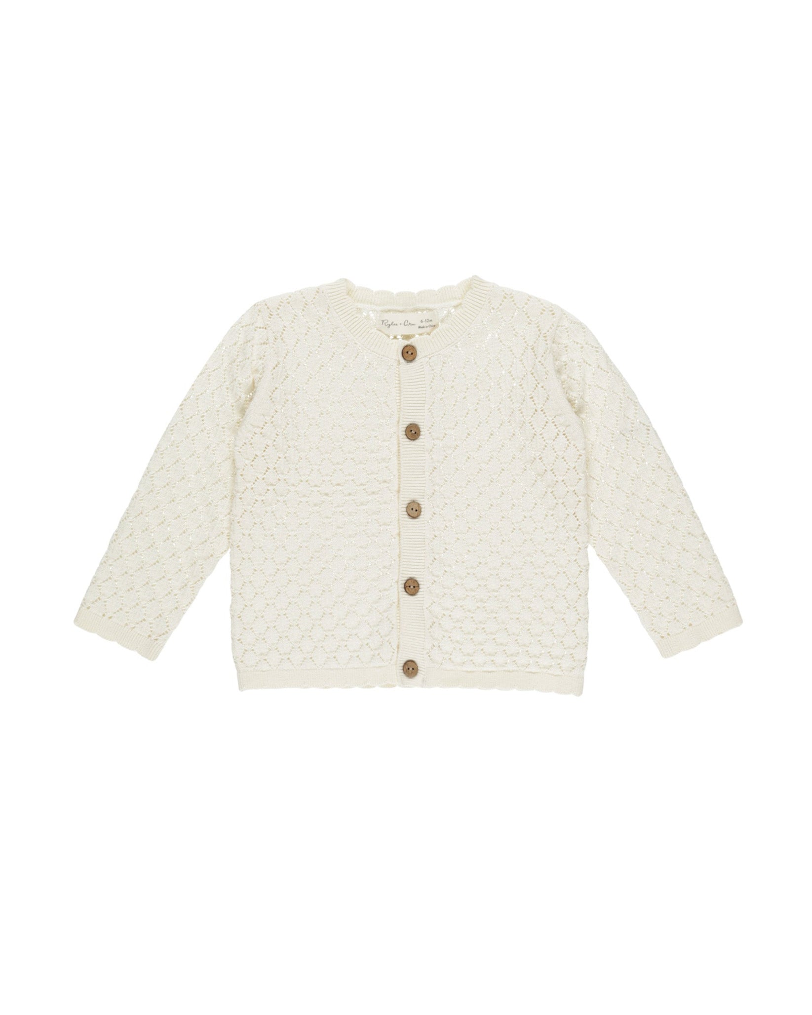 Baby Crochet Cardigan - Ivory