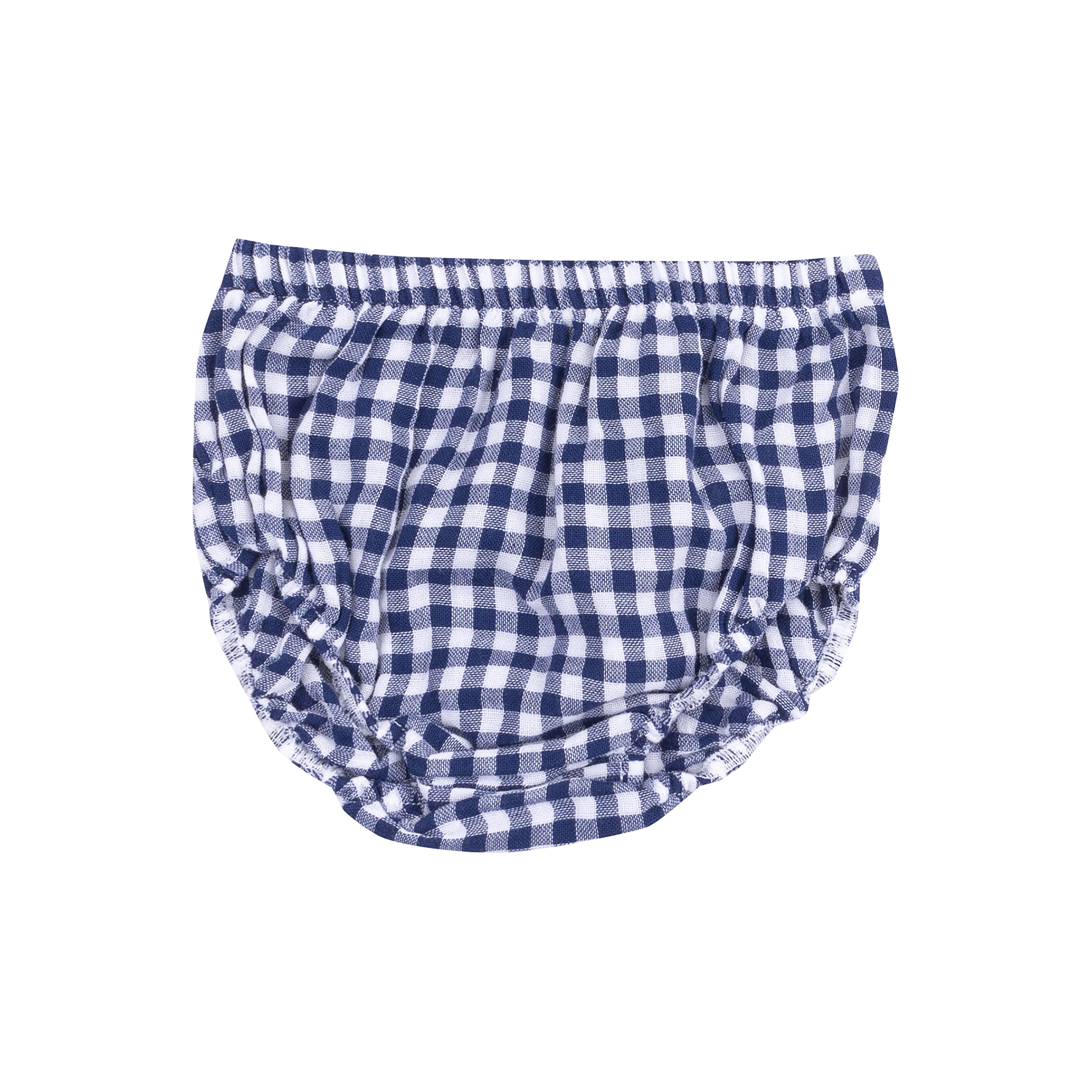 Twirly Sundress & Diaper Cover - Navy Gingham
