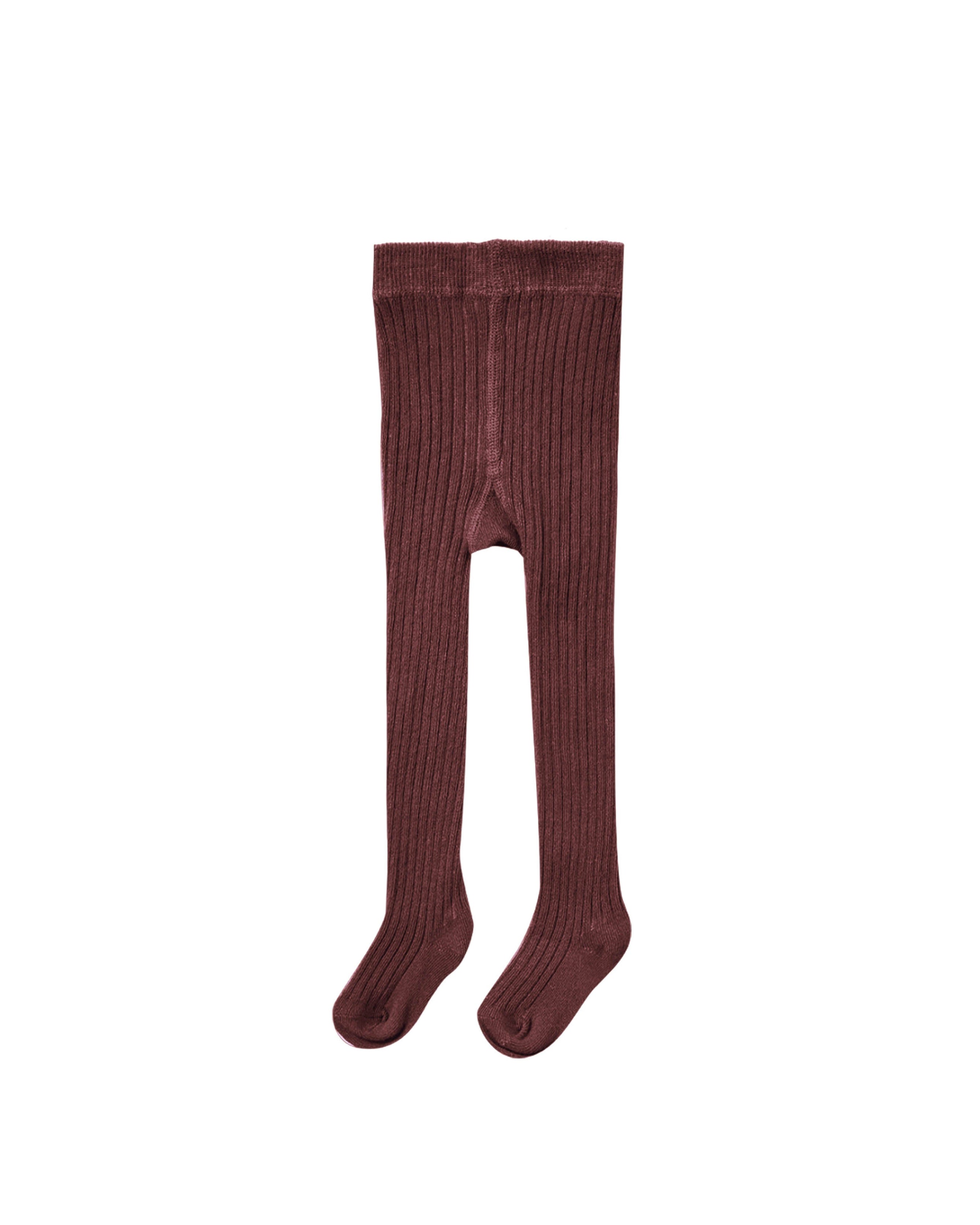 Ribbed Tights - Burgundy