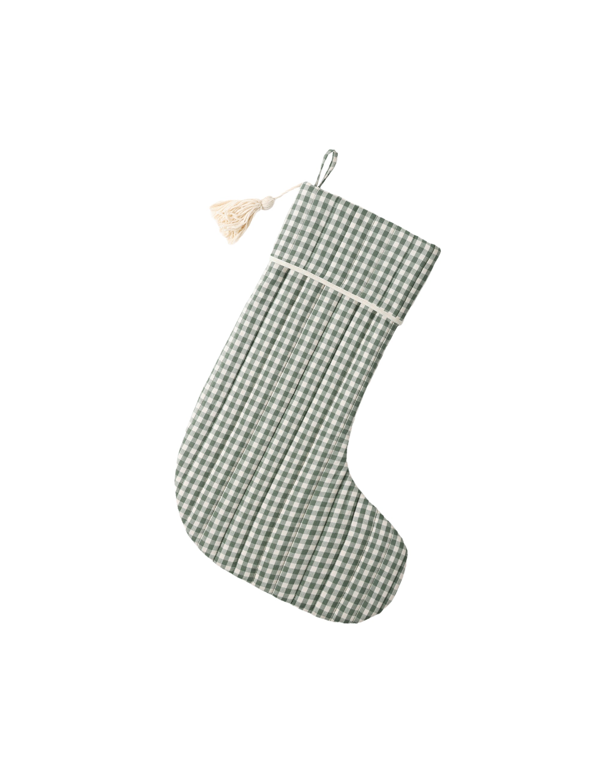 Christmas Stocking - Evergreen Gingham