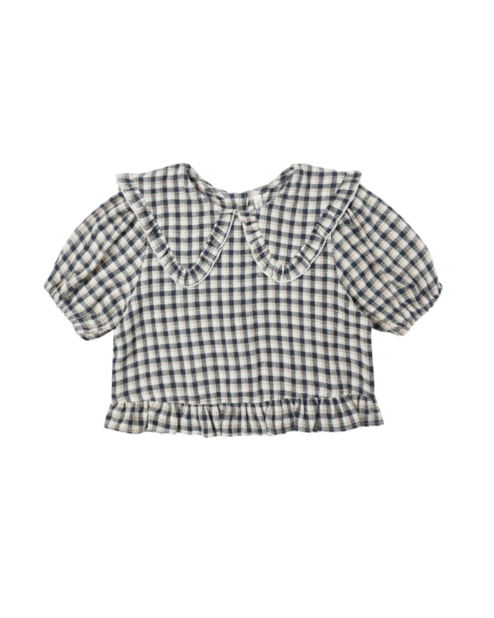 Prairie Blouse and Wide Leg Pant - Navy Check