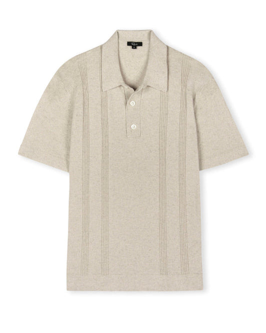 Cillian Knitted Polo - Silversand