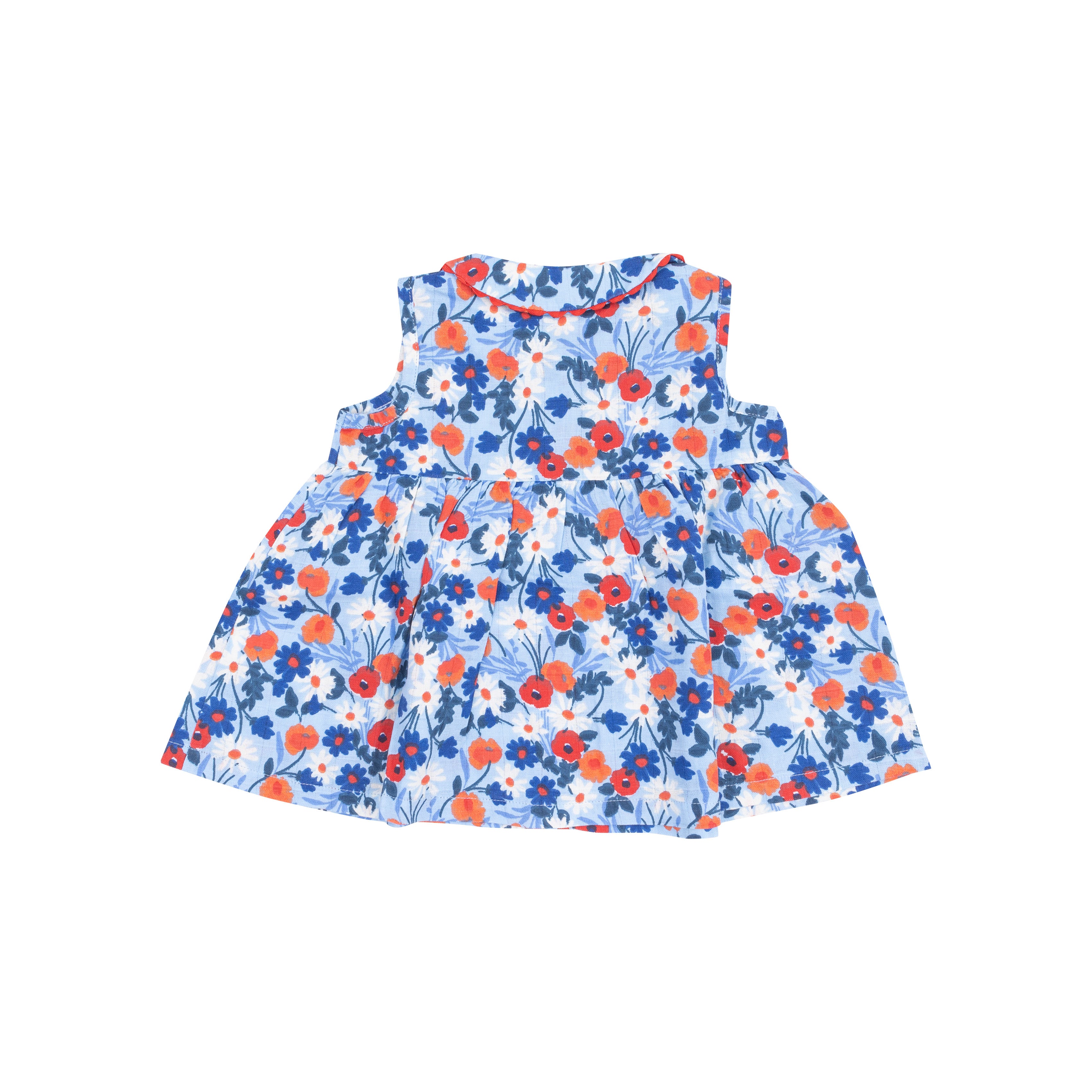 The Jill-Peter Pan Collar With Ric Rac Trim And Diaper Cover - Poppy Days