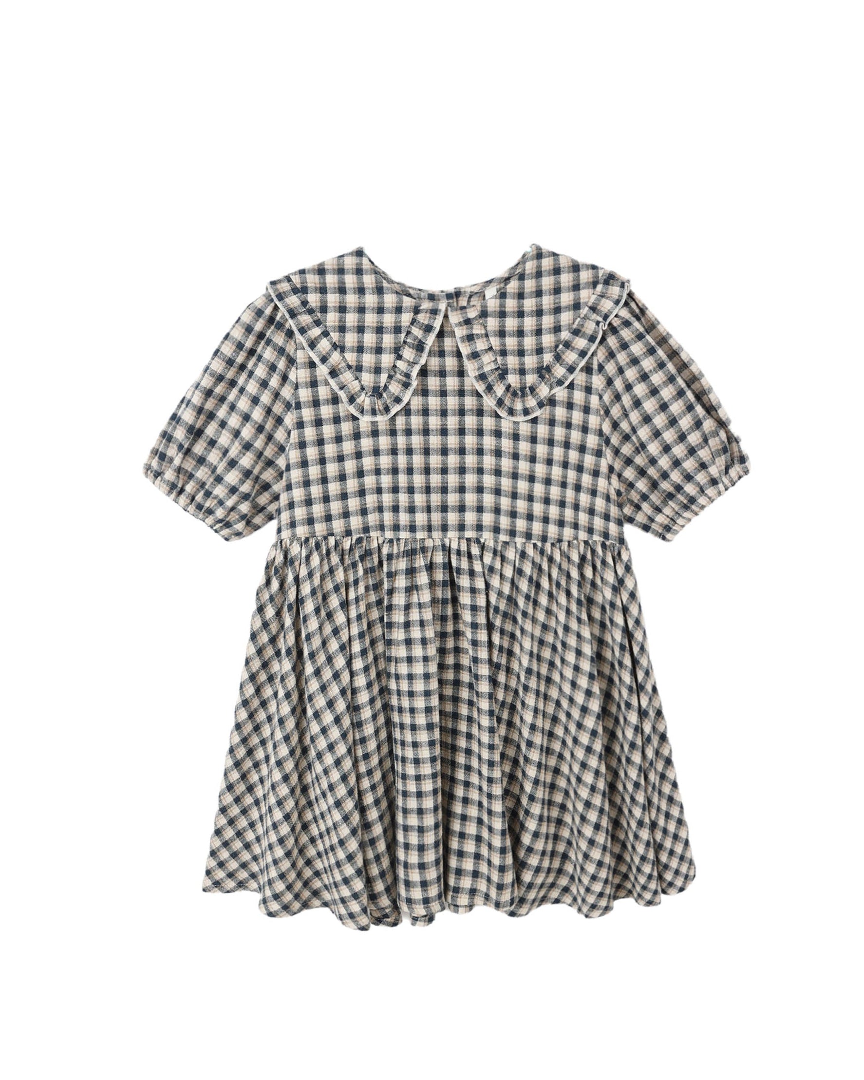 Camille Dress - Navy Check
