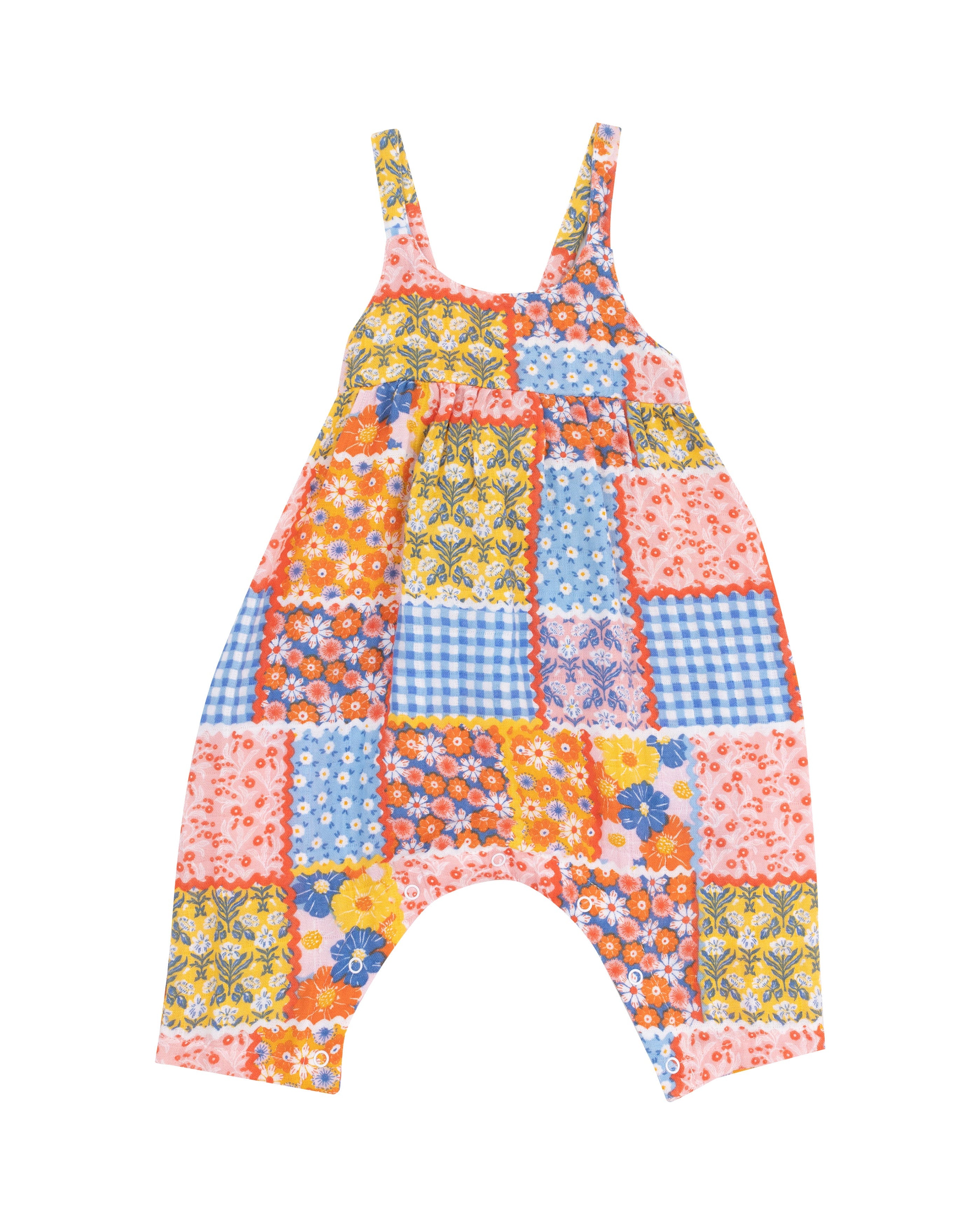 Tie Back Romper - Ric Rac Patchwork