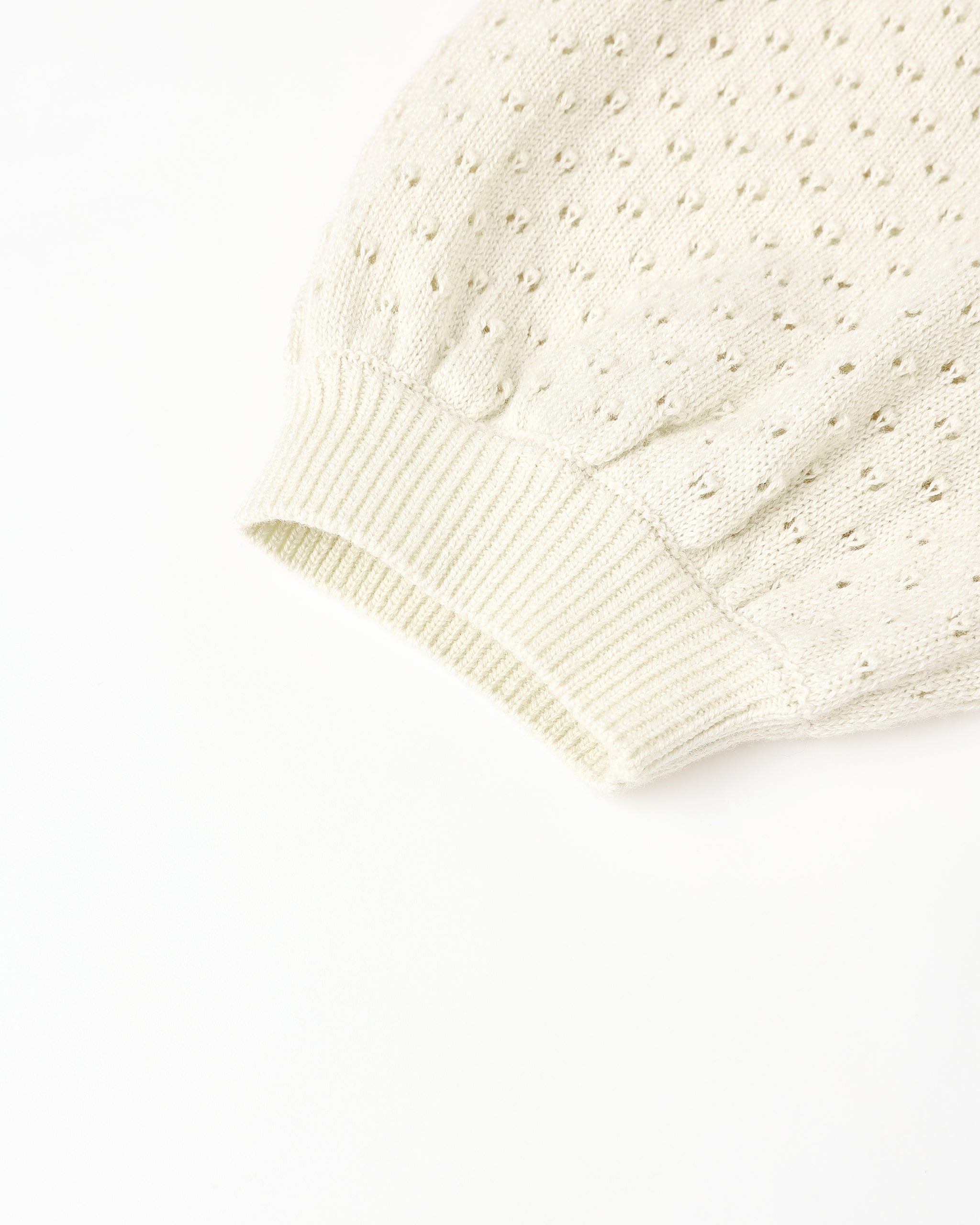 Pointelle Collared Top - Natural