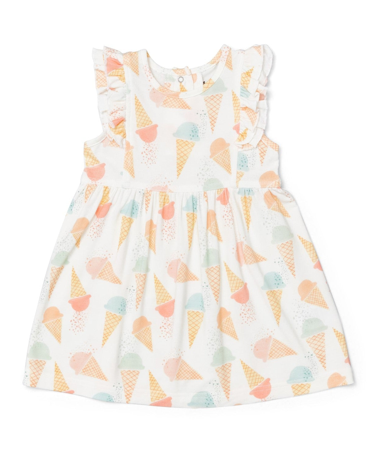 Modal Blend Dress - Gelato Cones on Cream Modal Blend Dress - Gelato Cones on Cream