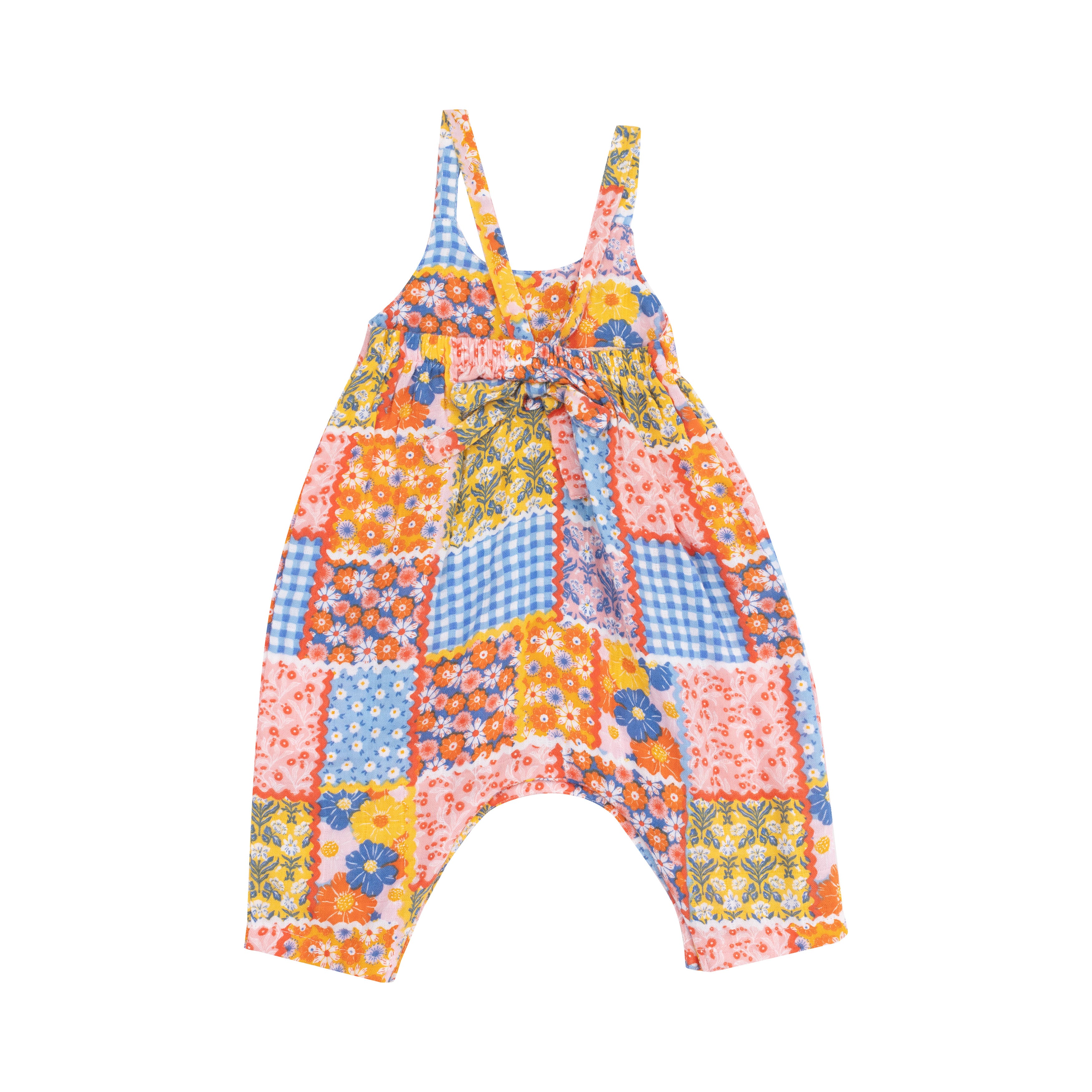 Tie Back Romper - Ric Rac Patchwork