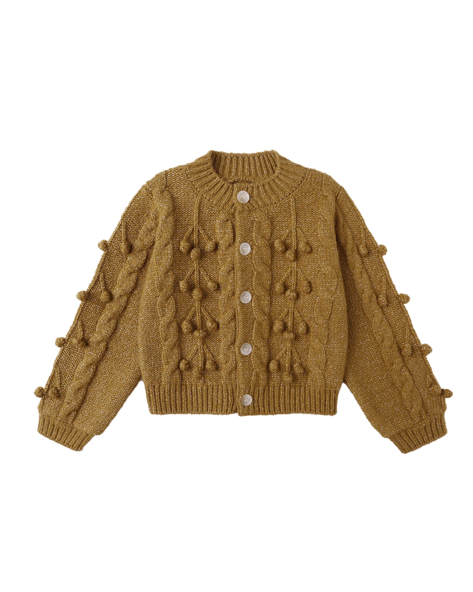 Bobble Cardigan - Golden