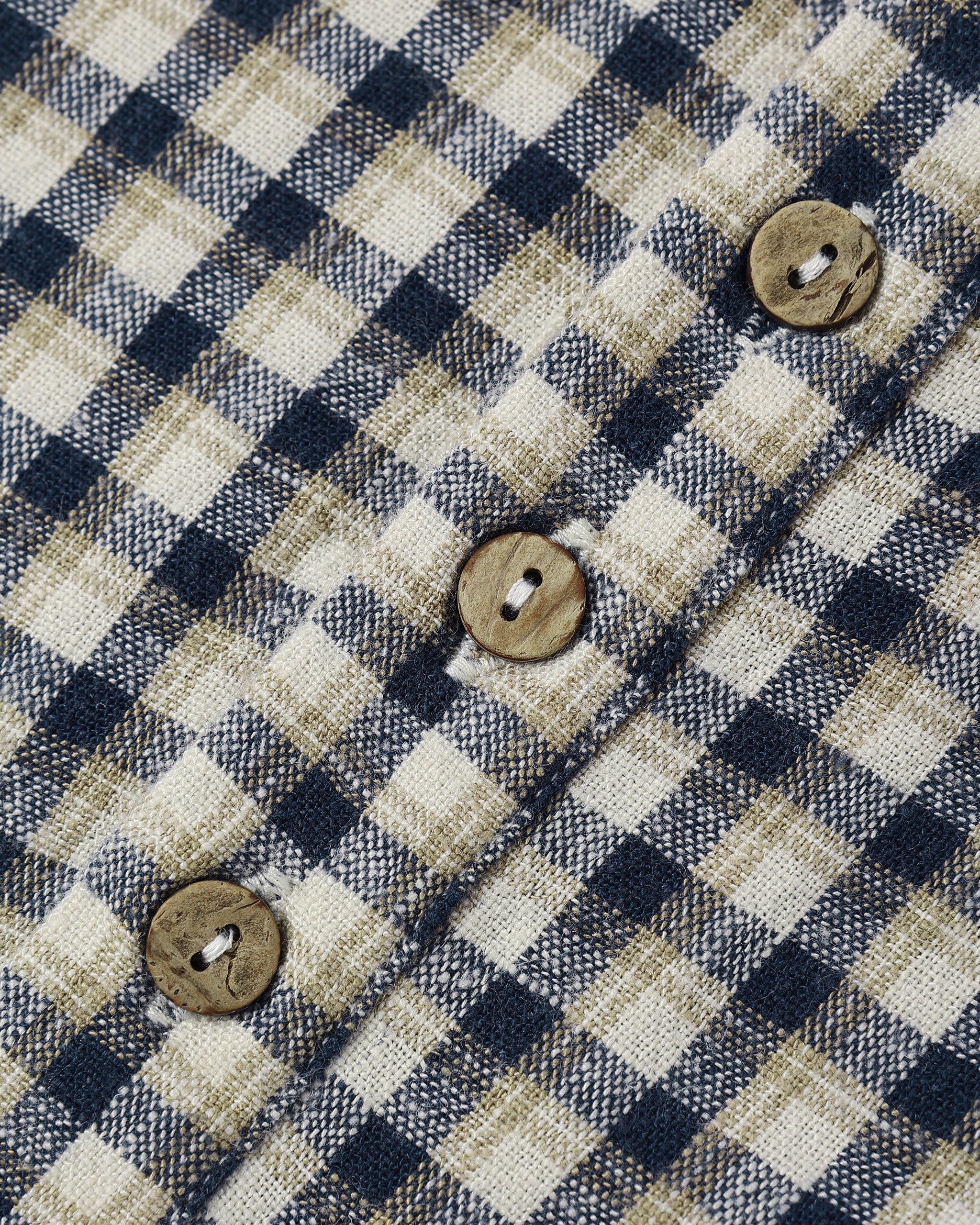 Long Sleeve Woven Jumpsuit - Navy Check