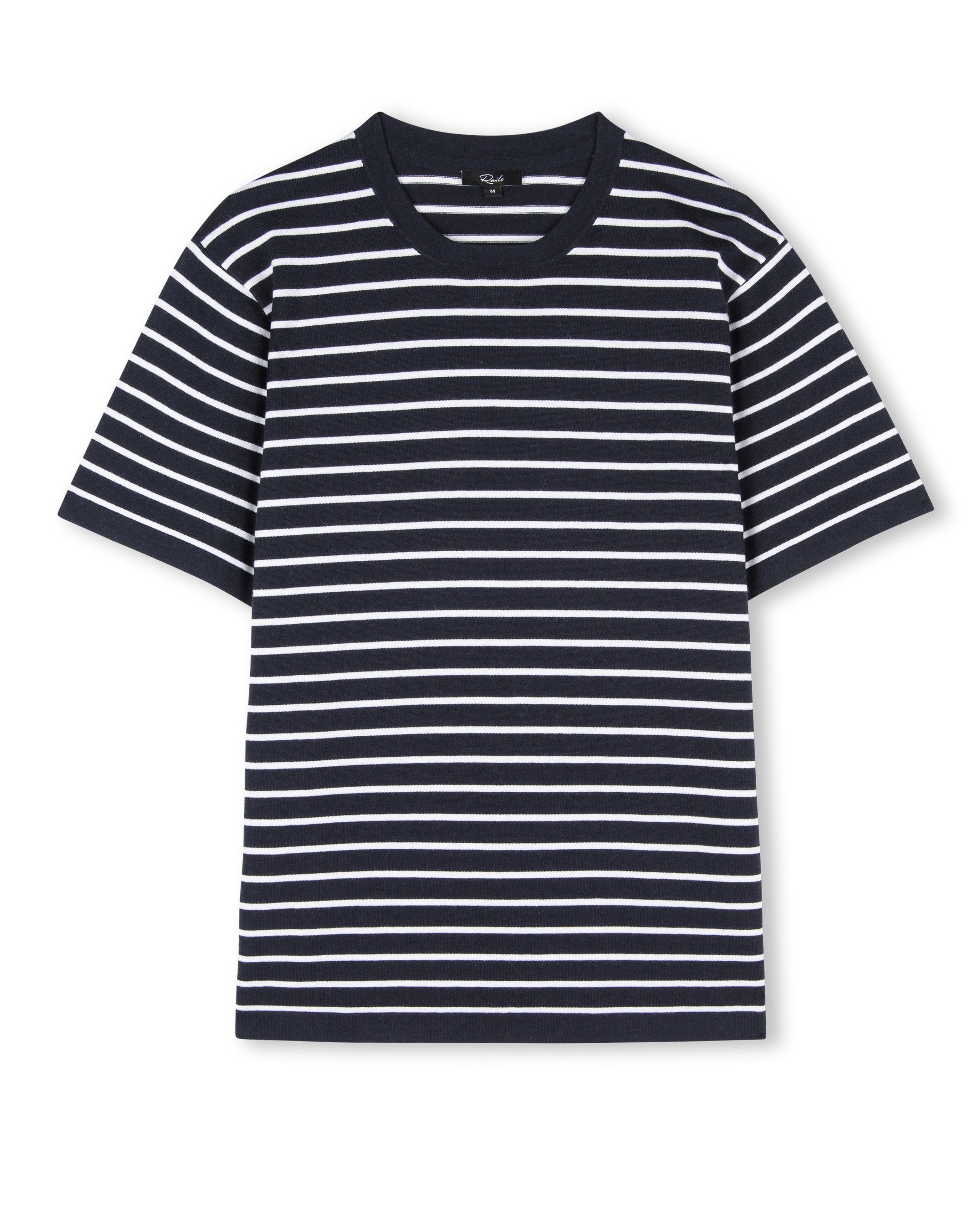 Mason Cotton Cashmere T-Shirt - Nautical Navy Stripe