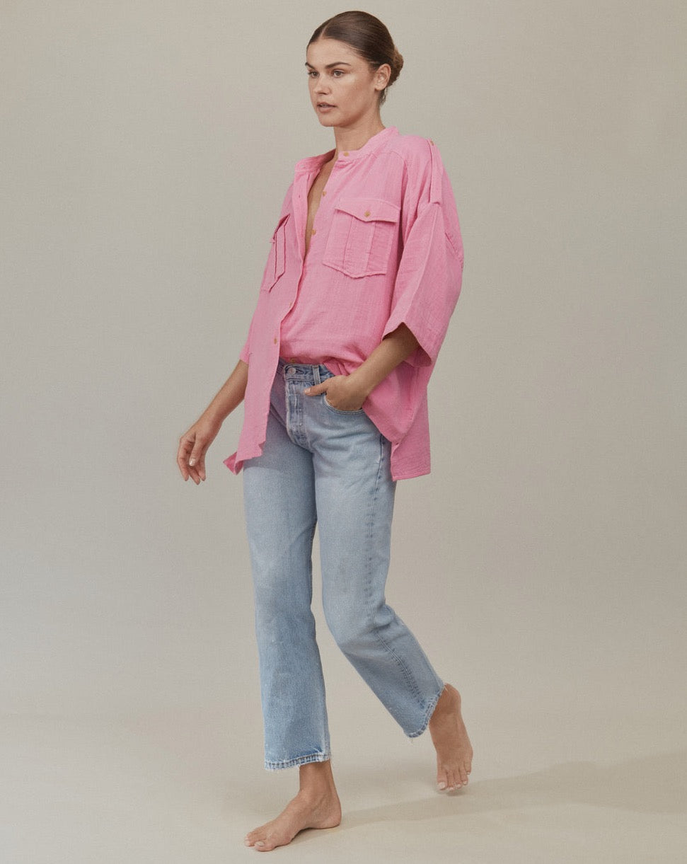 Van Cotton Gauze Top - Sweet Pea