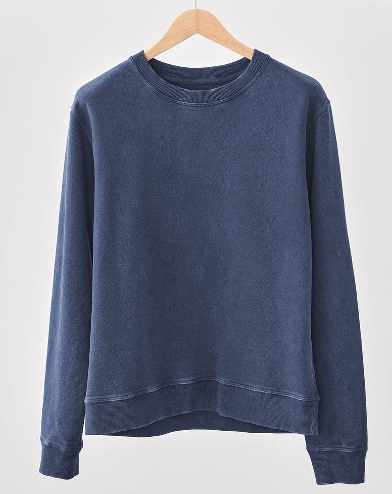 Acid Wash Sweatshirt - Navy