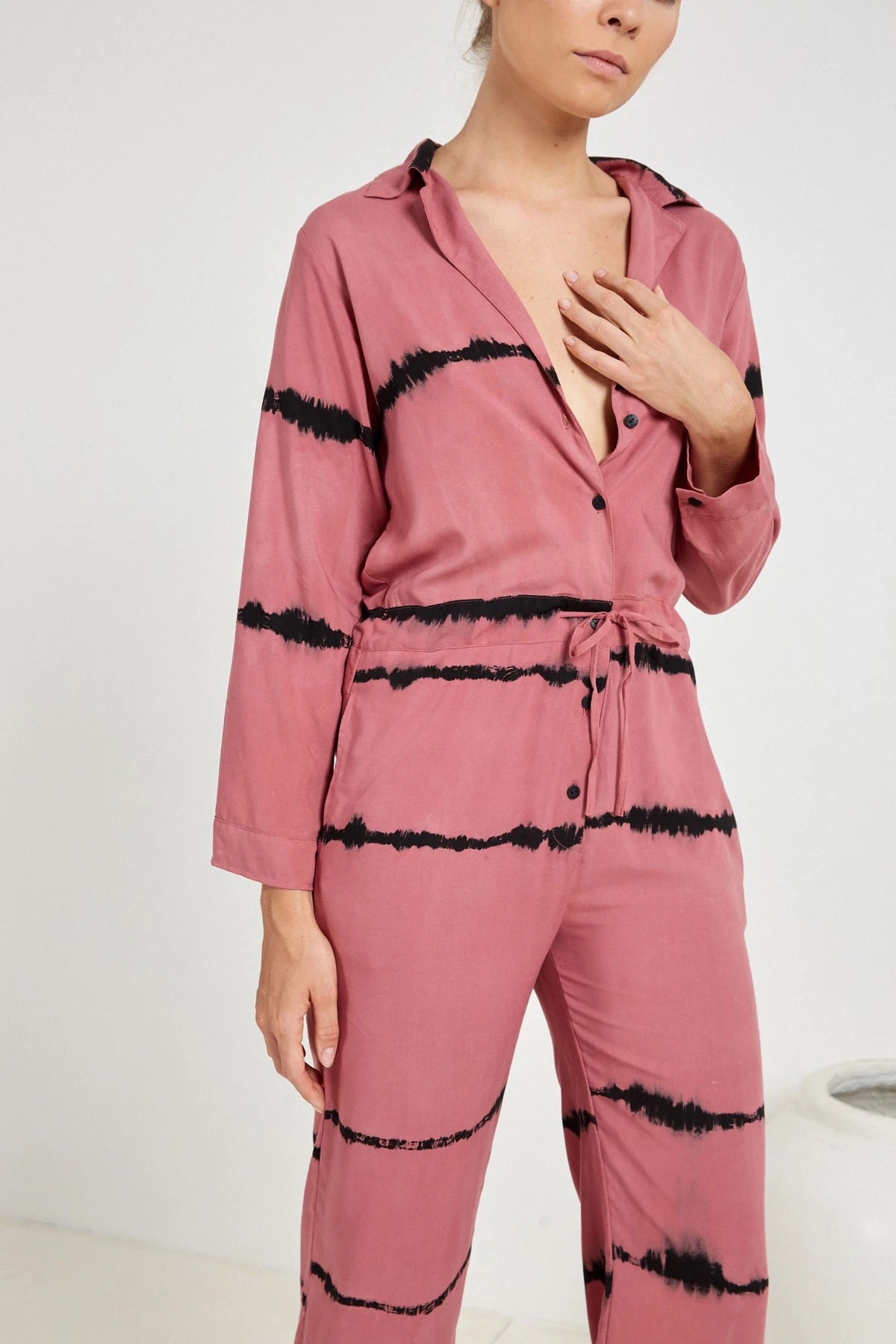 Relaxed Jumpsuit - Mulberry Tie Dye