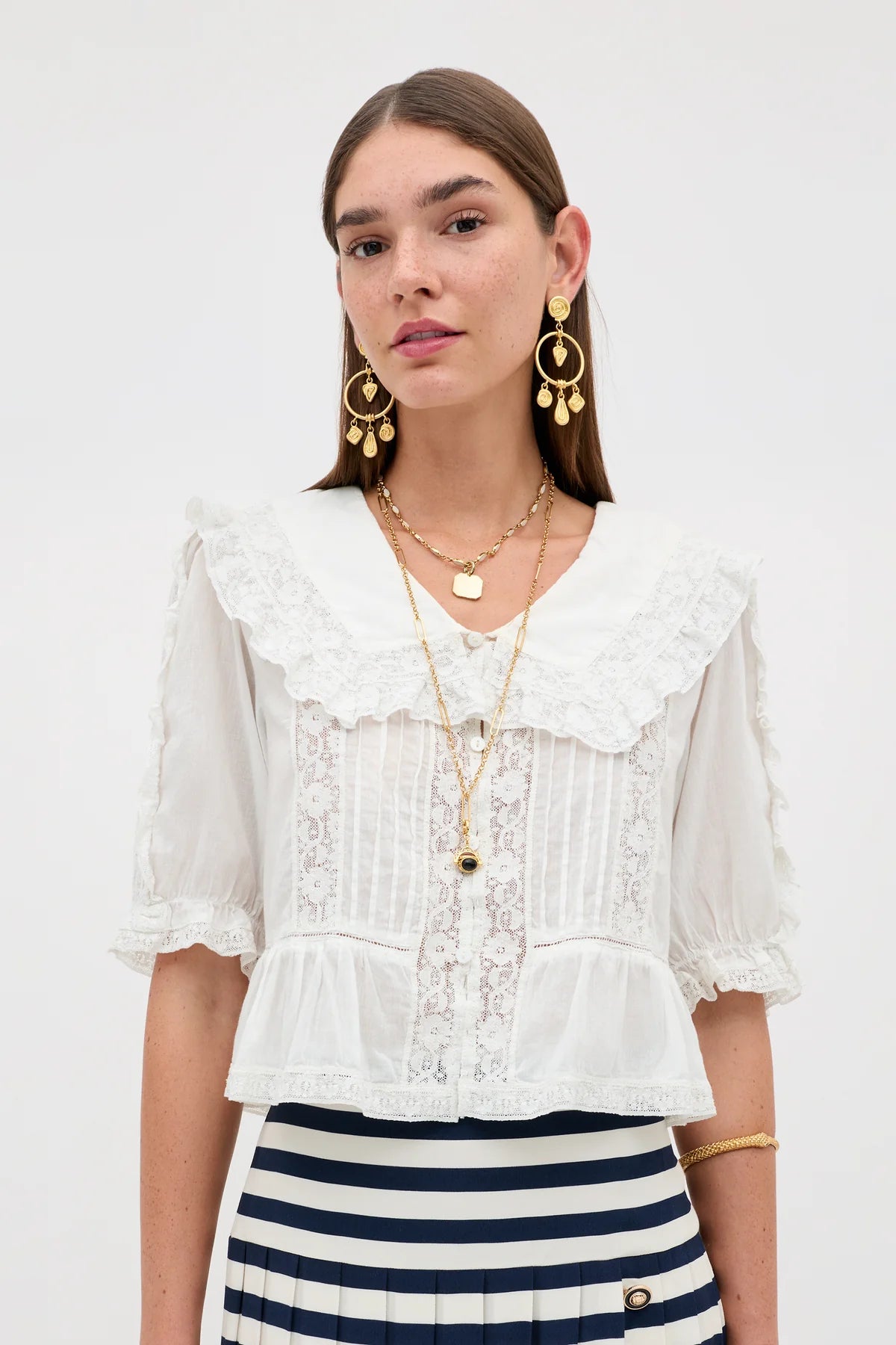 Ellery Cotton Blouse - White