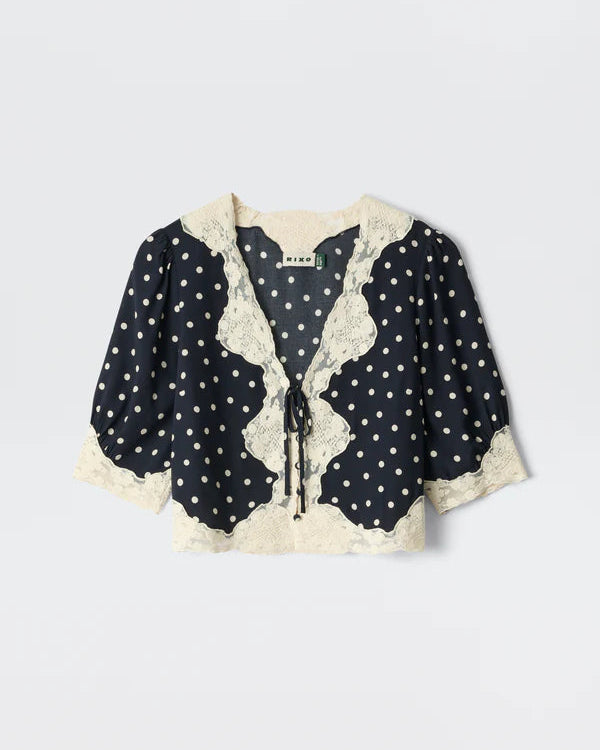 Ursula Top - Layla Dot Navy