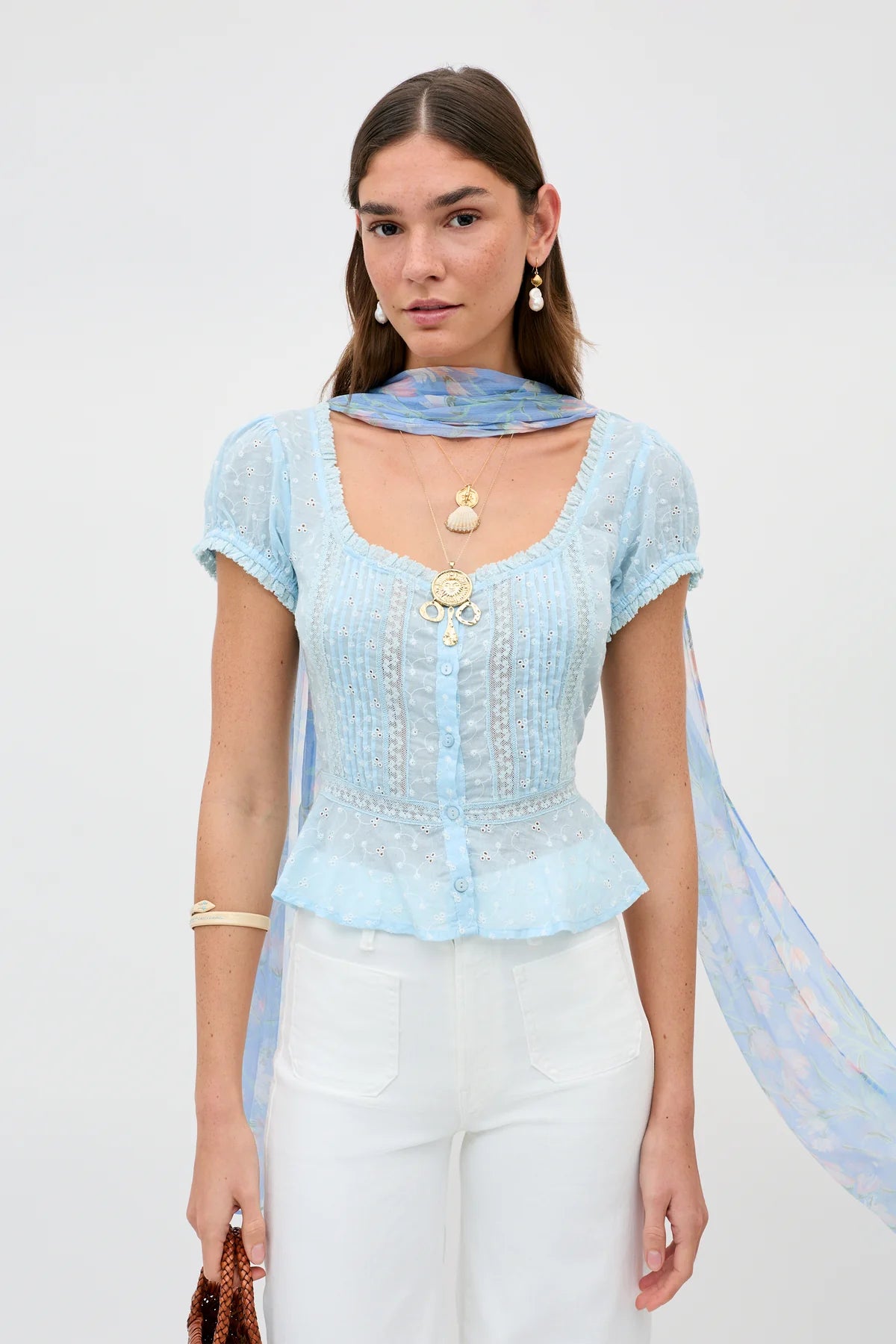 Sandi Top - Powder Blue