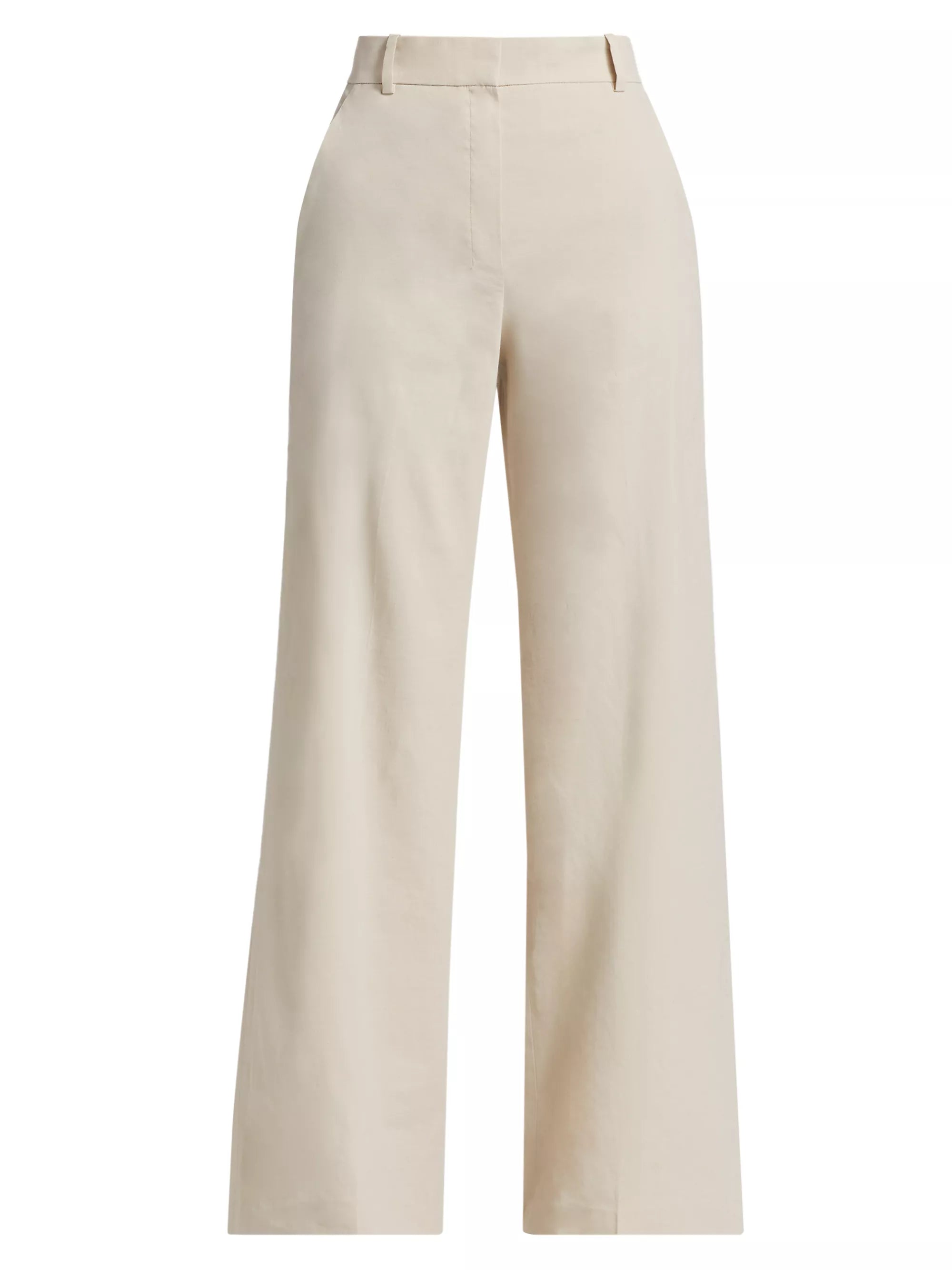 High-Waist Wide-Leg Pant in Good Linen - Straw