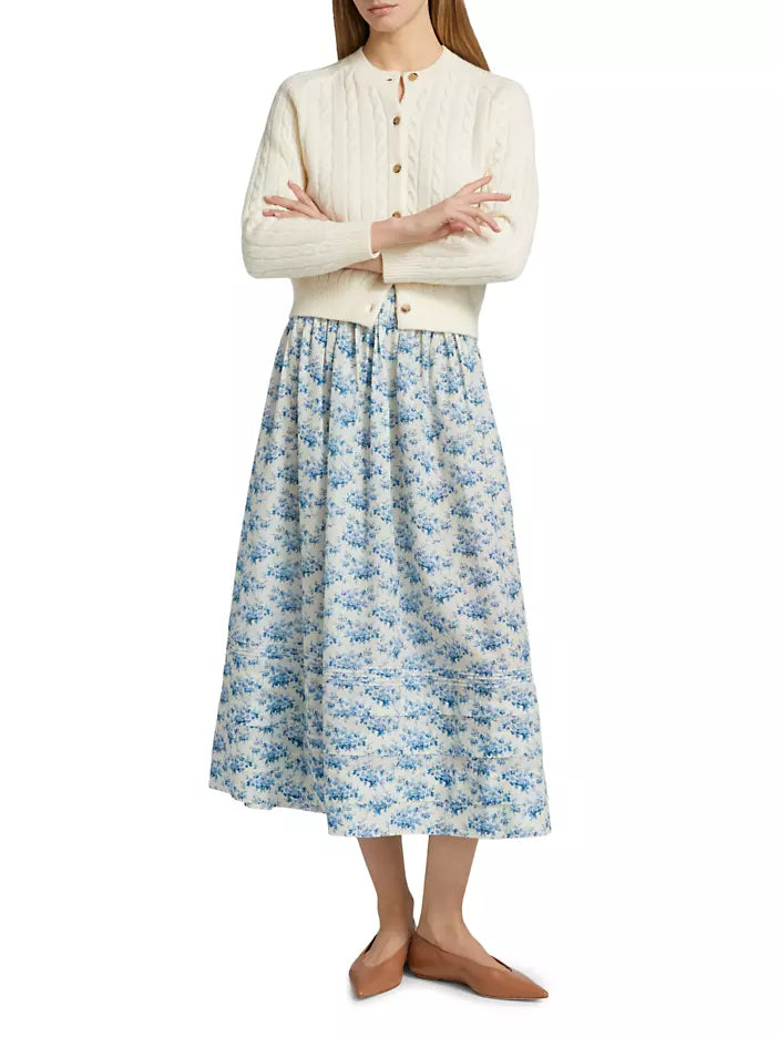 Marcie Skirt - Bleu Rosier Floral
