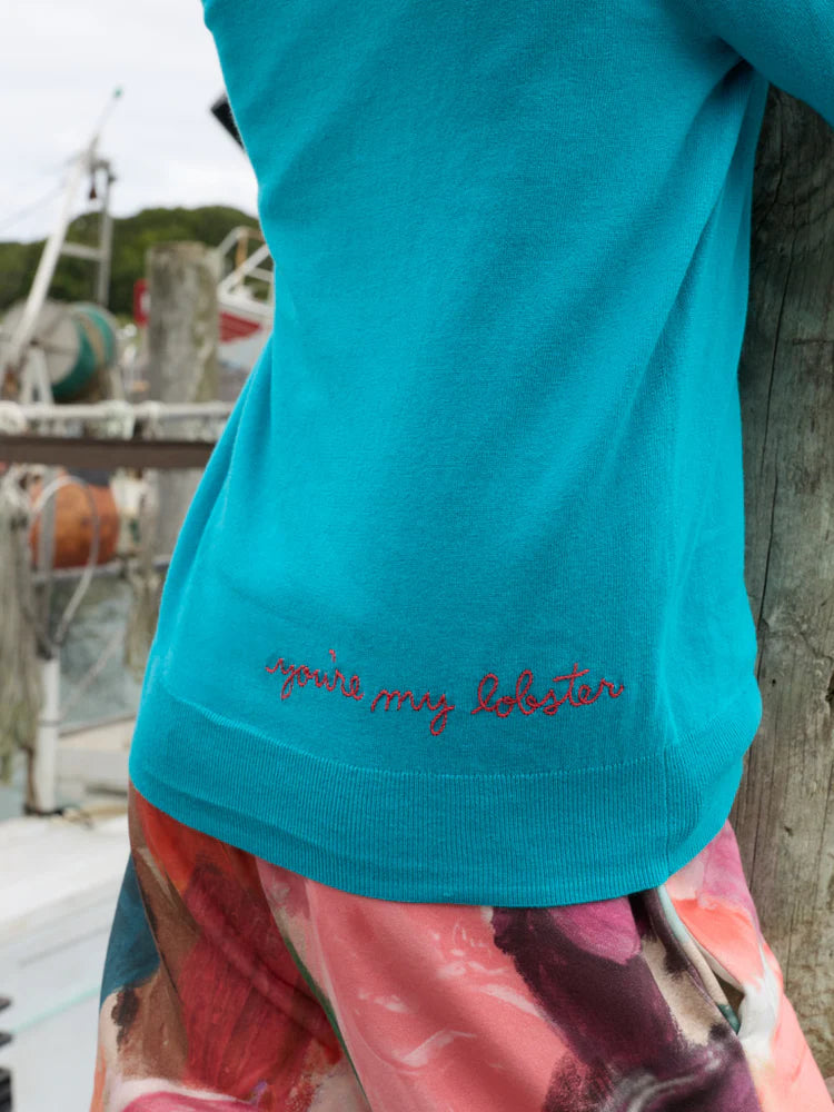Lobster Crewneck - Teal