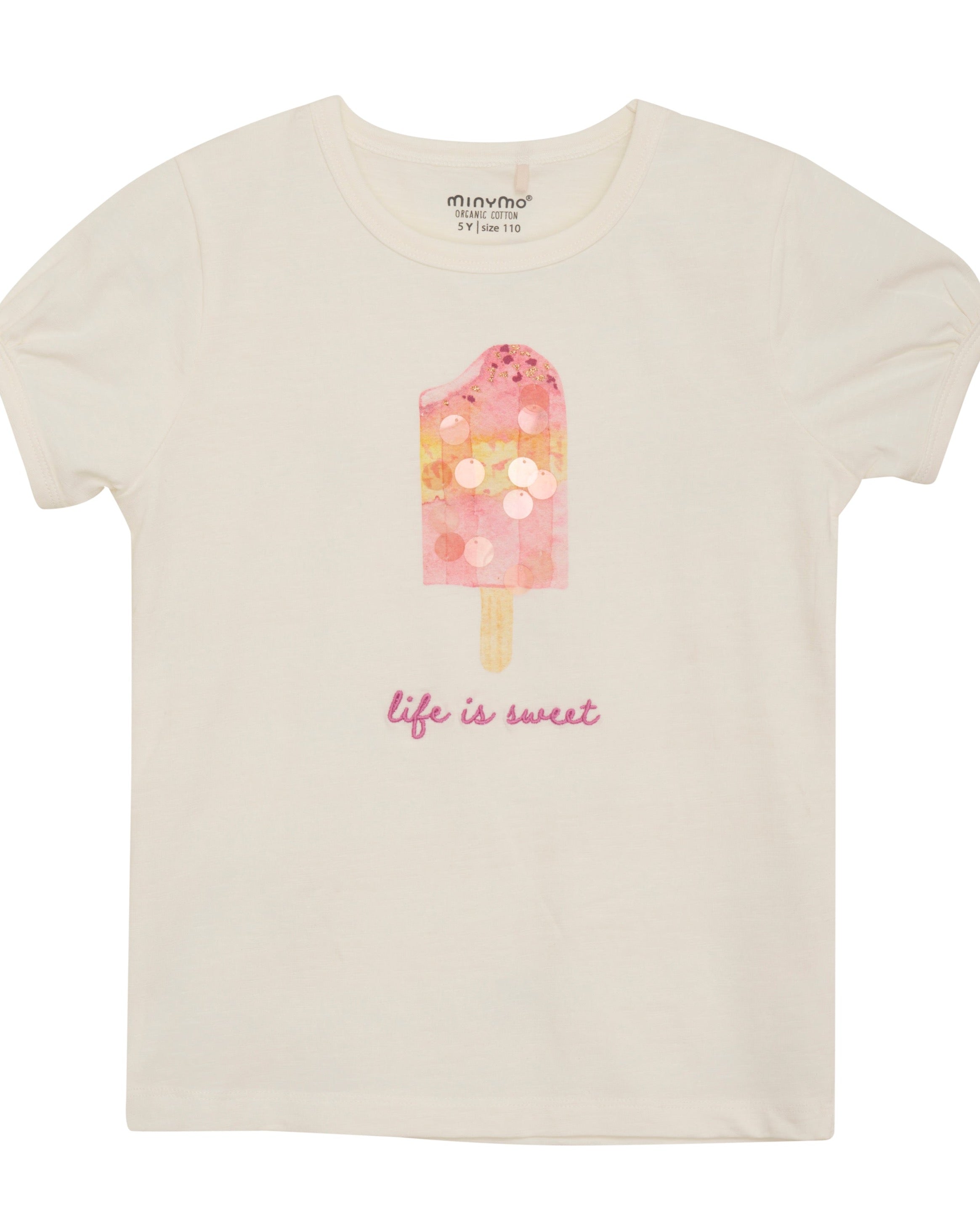Print T-Shirt in Pristine and Short Leggings in Strawberry Ice Set
