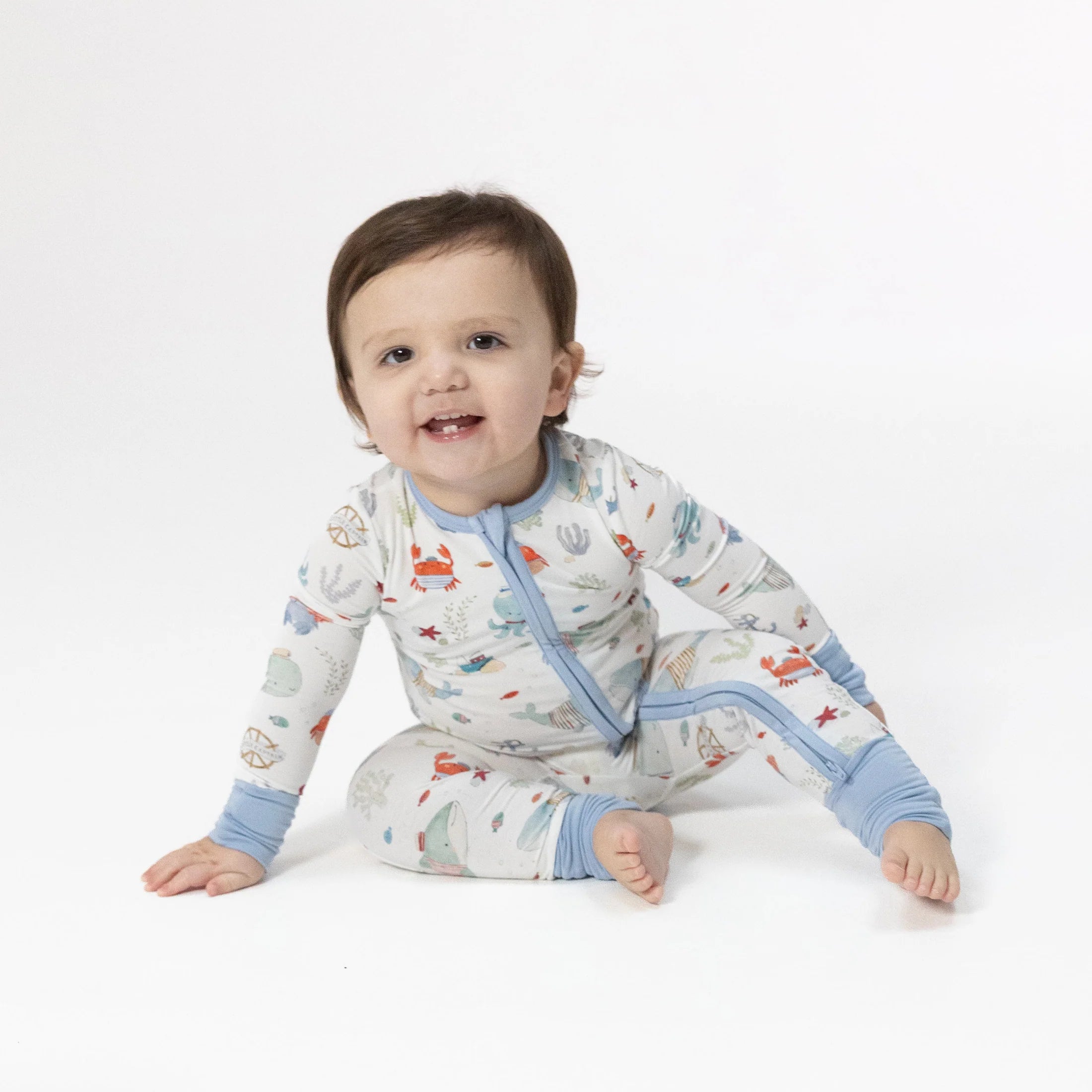 Convertible Romper - Sailor Sea Creatures