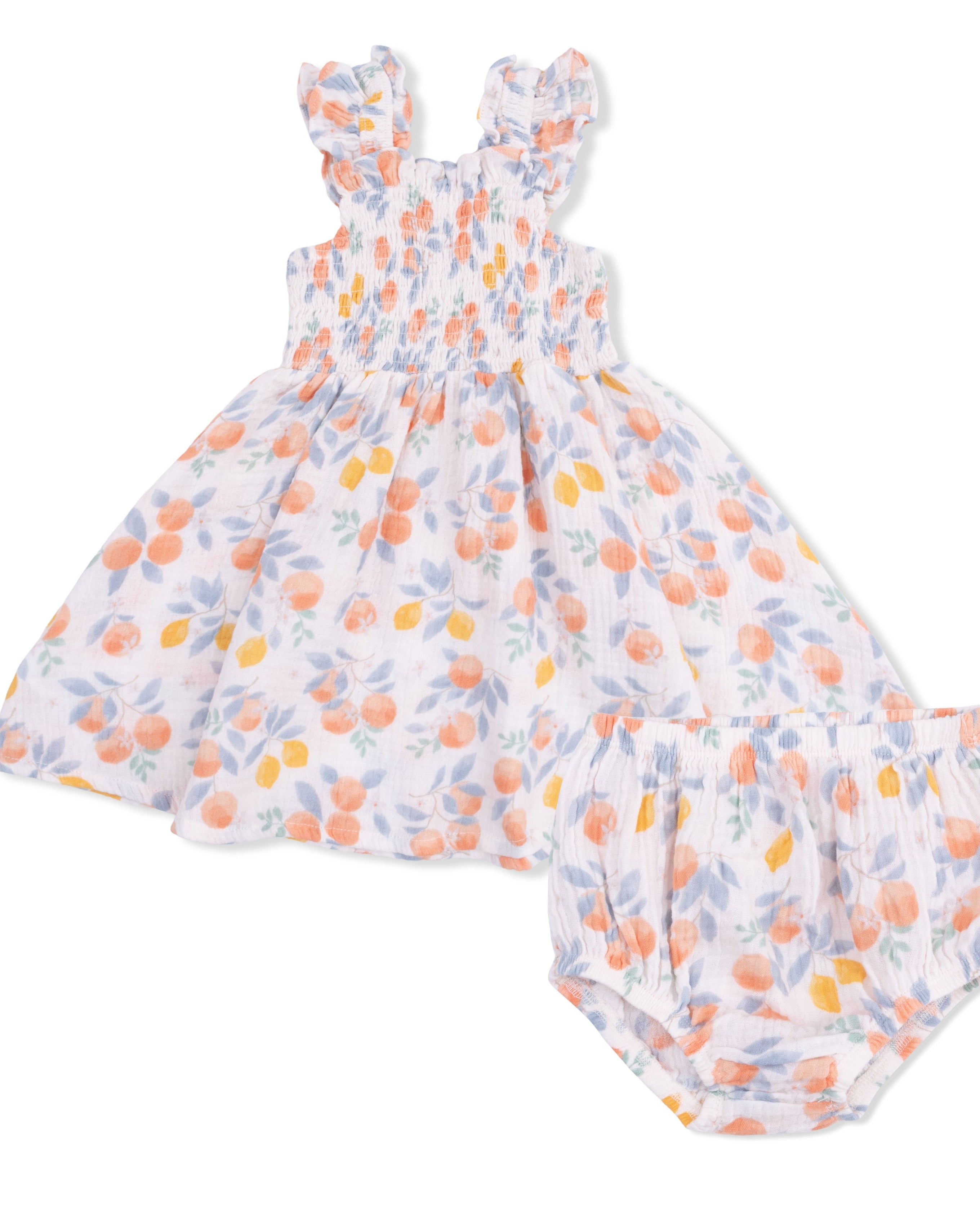 Smocked Sundress with Bloomer - Citrus Floral