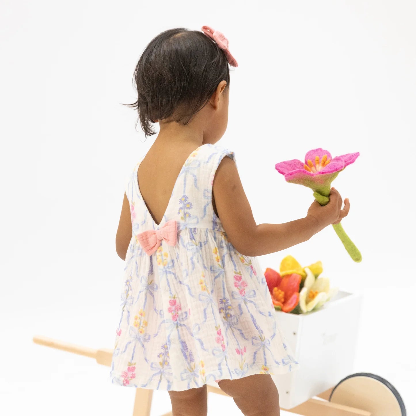 Infant Dress with Bow and Bloomer - Ribbon Bouquets