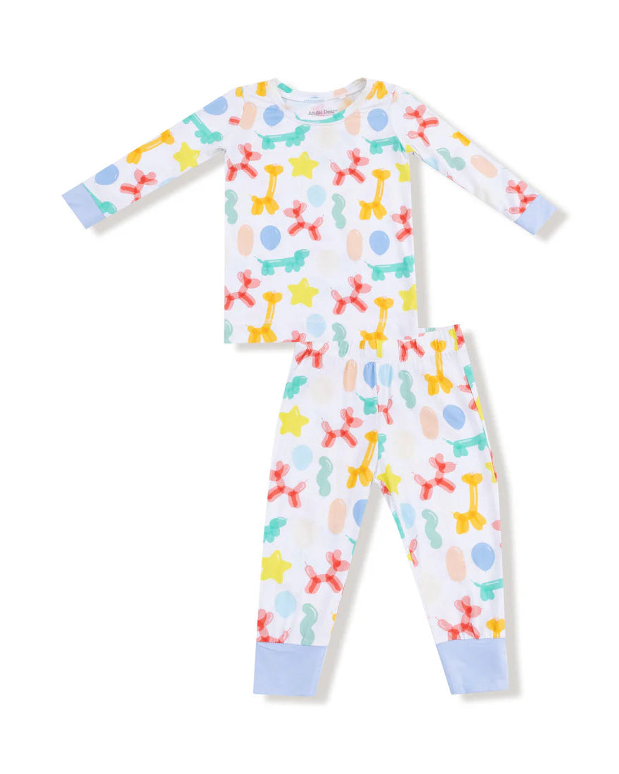 Long Sleeve Loungewear Set - Balloon Animals Blue