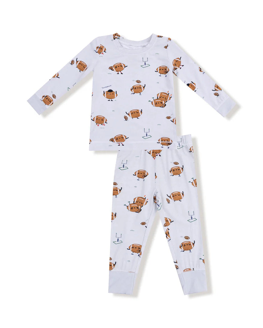 Long Sleeve Loungewear Set - Footballs Playing Football