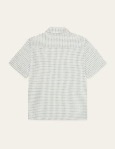 Check Seersucker SS Shirt - Light Ivory
