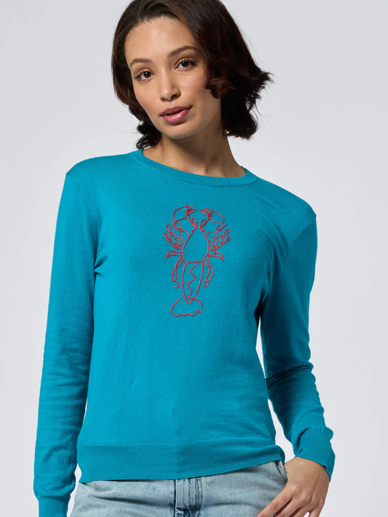Lobster Crewneck - Teal