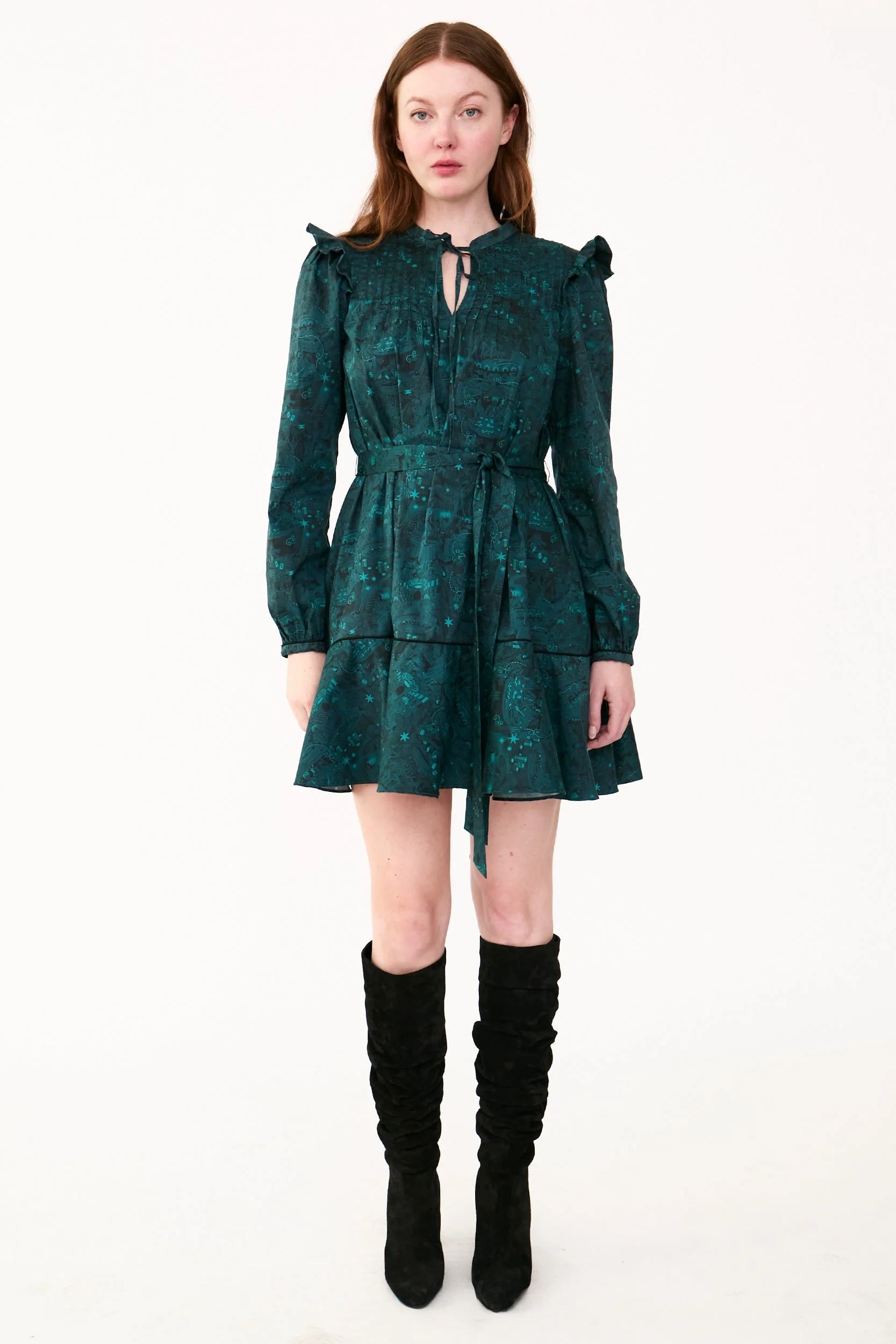 Laura Dress - Casino Toile
