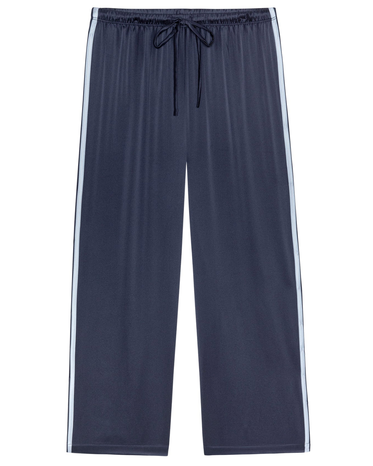 The Silk Stripe Crop Pant - Navy/Cloud