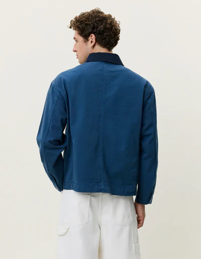 Twill Zipper Jacket - Dark Denim Blue