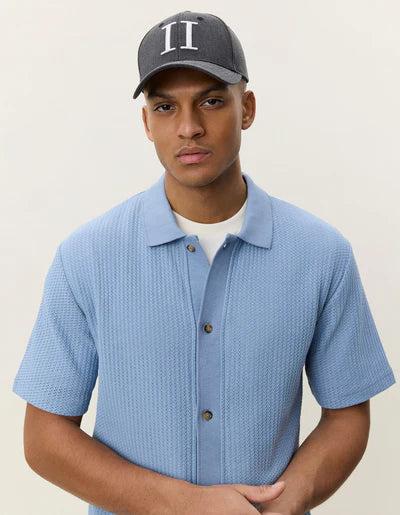 Pointelle SS Shirt - Faded Denim Blue