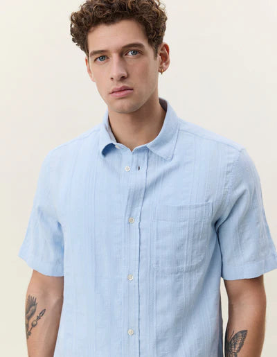 Structured SS Shirt - Skyway Blue
