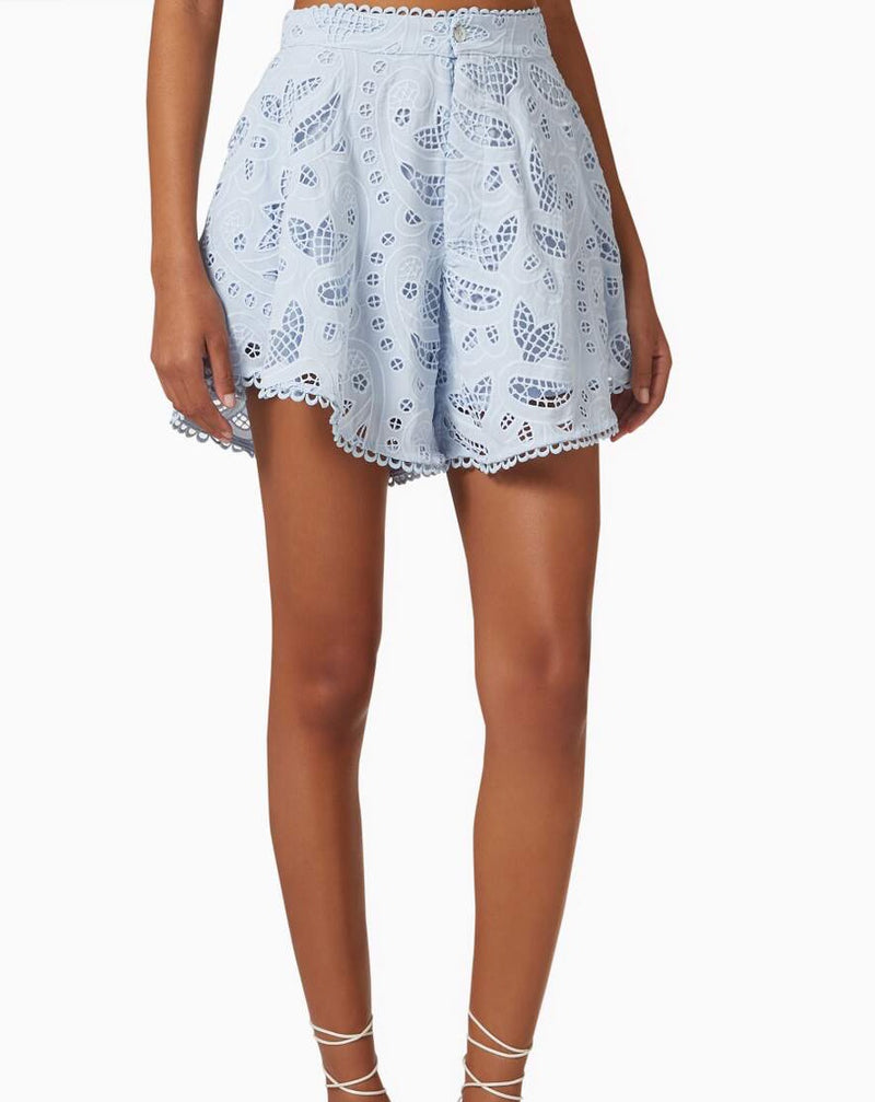 Ponme Salsa Shorts - Light Blue Eyelet